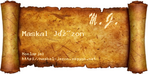 Maskal Jázon névjegykártya